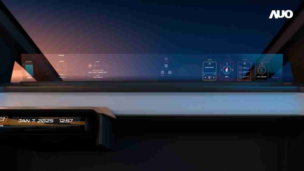 尊时凯龙无界透明显示接口(Horizon Image Glass)透过车运算方案整合仪表板、、、中控台及副驾显示器，，一体式全景呈现，，提供乘用者清晰的前方视野、、、行车必要信息与娱乐功能